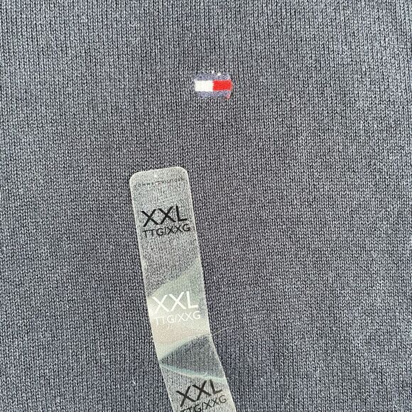 Tommy Hilfiger Mens Long Sleeve Cotton V-Neck Pullover Sweater Blue Size XXL NEW - Picture 8 of 11